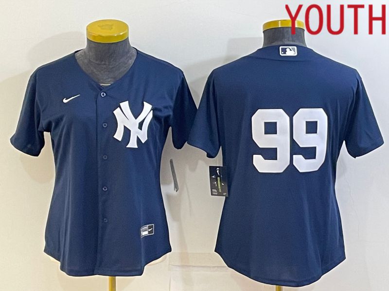 Youth New York Yankees #99 No Name Blue Game Nike 2022 MLB Jersey->youth mlb jersey->Youth Jersey